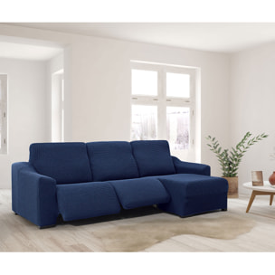 Funda para Chaise Longue derecha (visto de frente ) brazo largo SÚPER ELÁSTICA con RELAX modelo HELENA