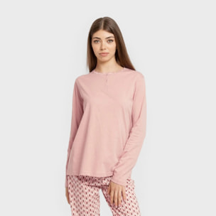 Pijama largo algodón Tana Rosa keike