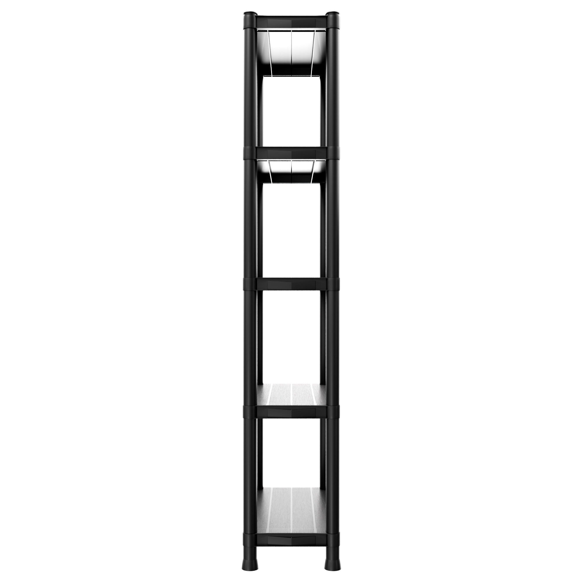 Titan S - Scaffale Modulare 5 Ripiani 60x30xH180 cm in Resina Nero