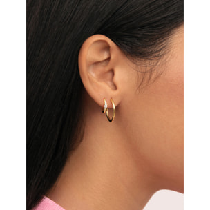 Orecchino Halo Argento Placcato Oro