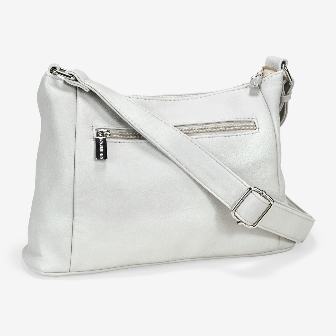 Bolso bandolera piedra con bolsillo grabado de leopardo