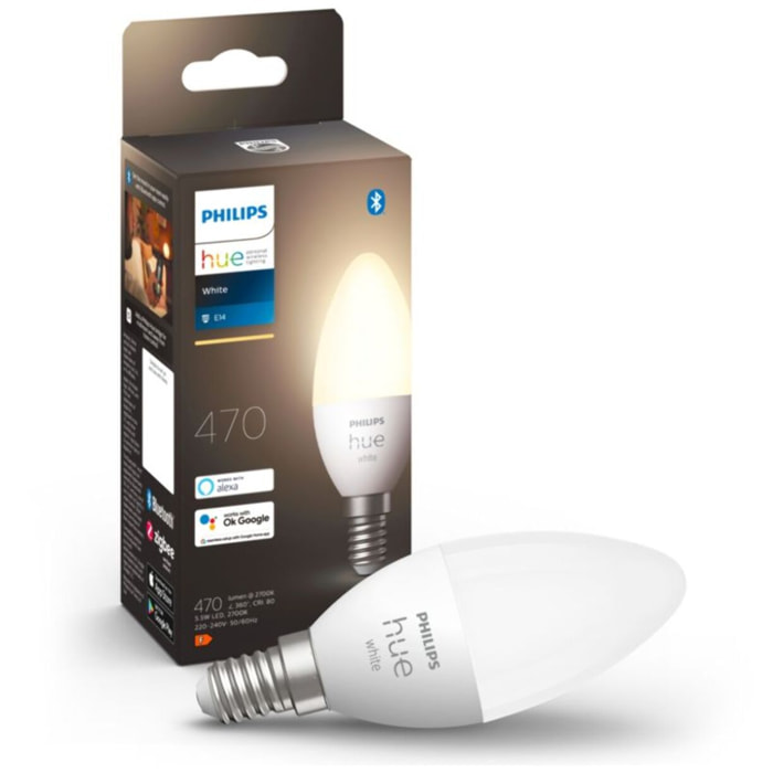 Ampoule LED connectée PHILIPS HUE E14 White Flamme