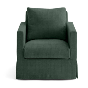 Serena - housse en velours texturé pour fauteuil - Vert