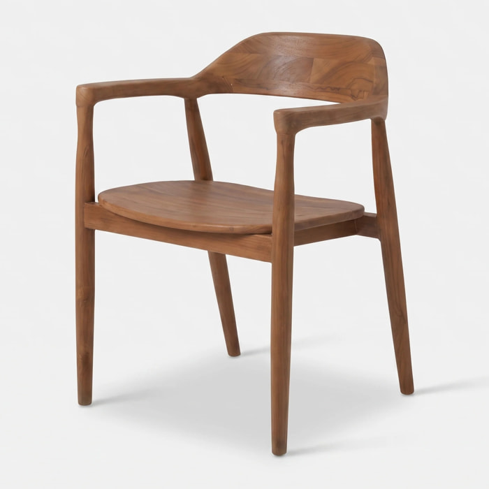 Chaise en bois de teck massif - Céline