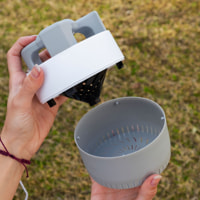 Lampada anti zanzare a suzione KL Silen - 5 W - grigio e bianco - Ø12 x 14 cm