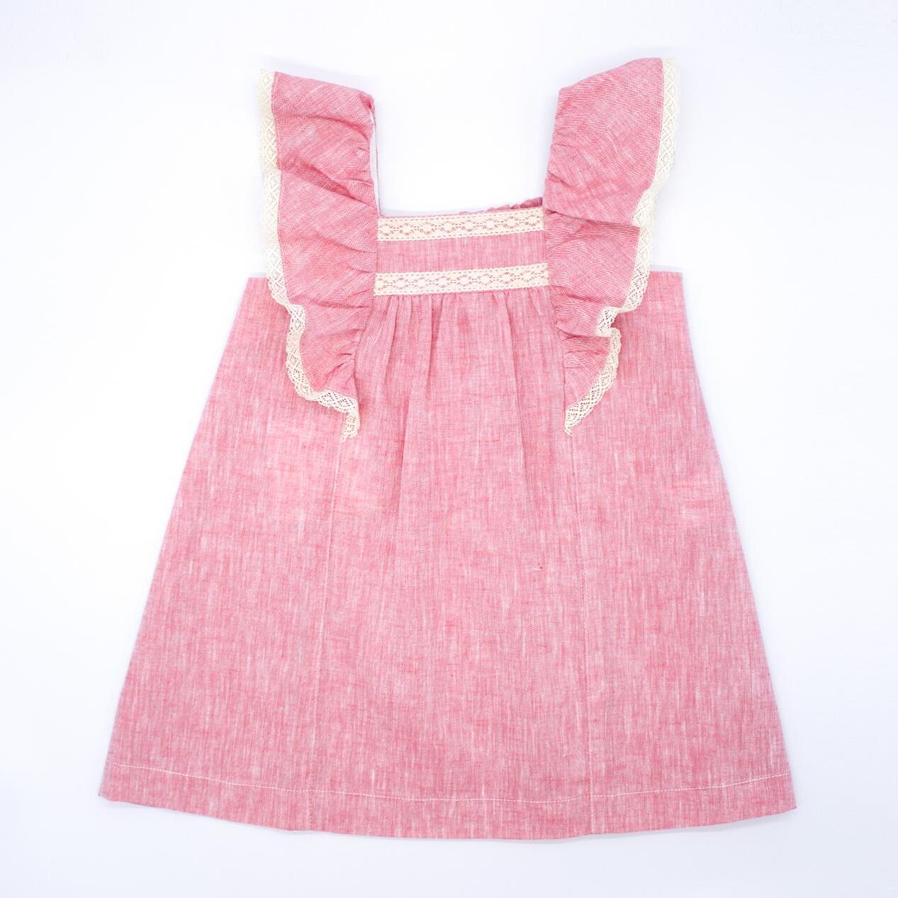 Vestido volantes flameado rojo