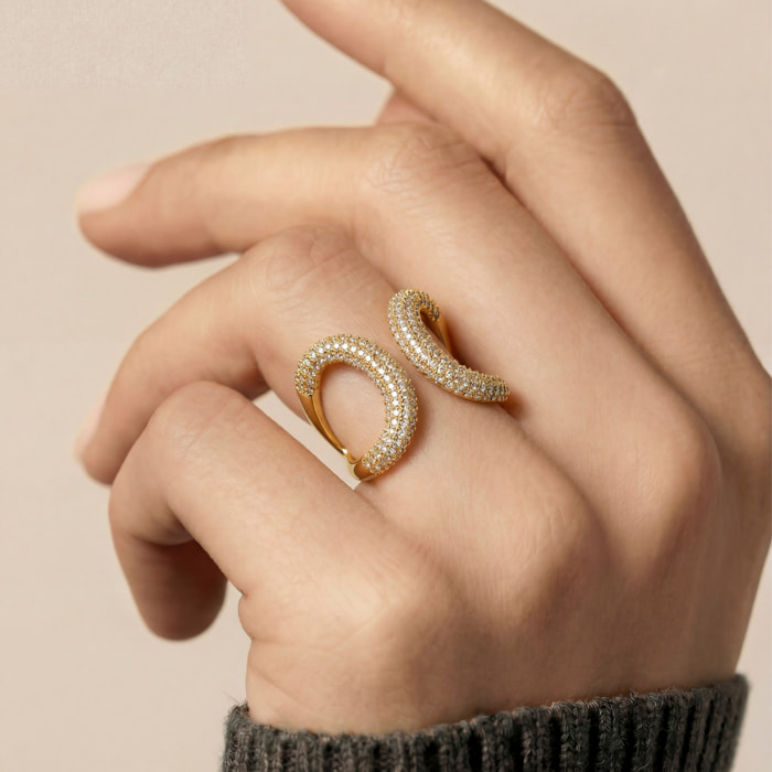 Anillo Rudma acabado oro amarillo 18k