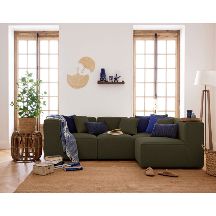 Arty - module d'assise sans accoudoirs - en tissu mailles 3D - Vert