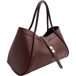 Borsa a Mano Elegante da Donna in Pelle Martellata