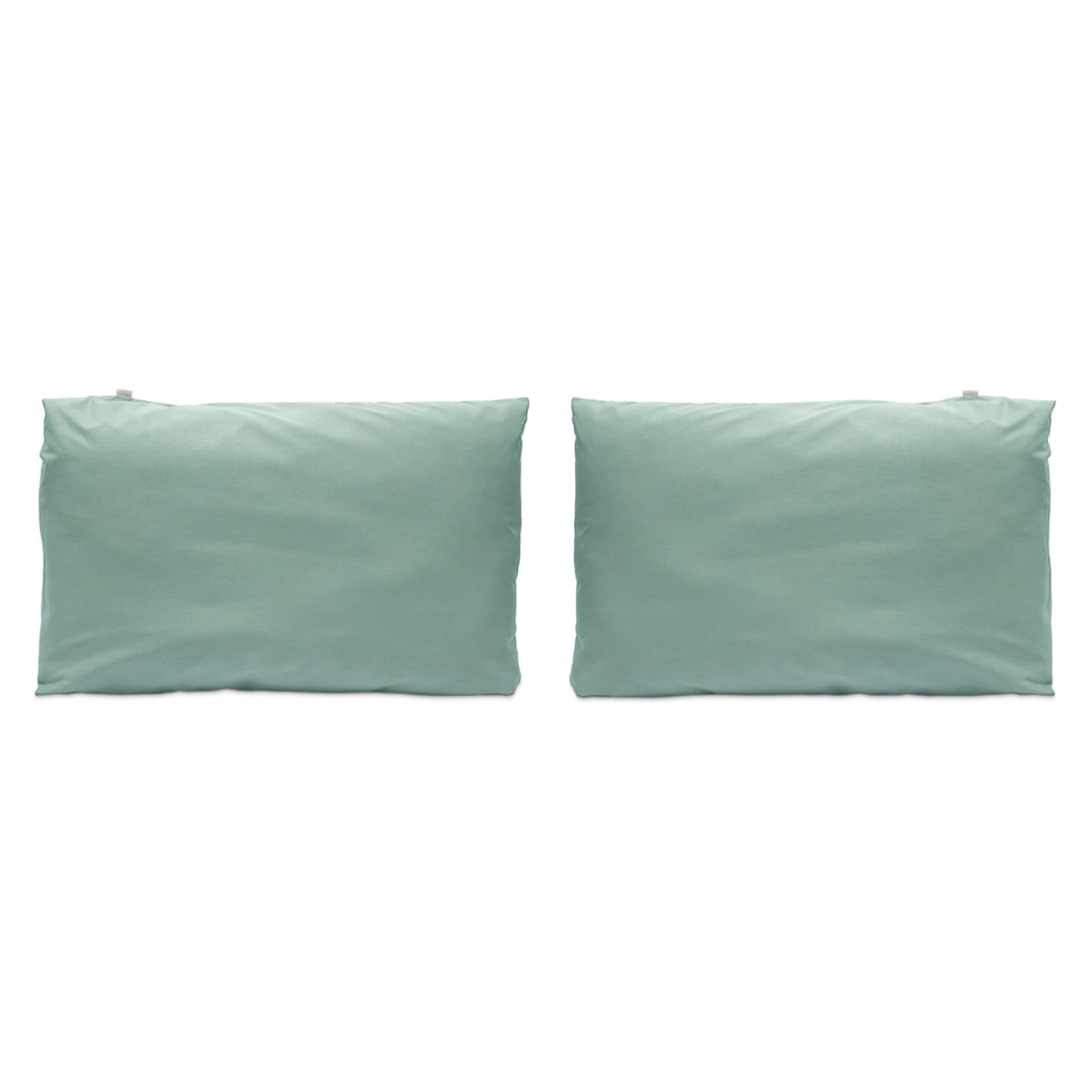 2 Taies d'oreiller CASUAL en coton - vert d'eau