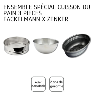 Ensemble 3 ustensiles spécial cuisson du pain Zenker x Fackelmann