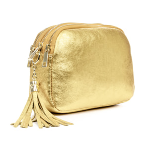 Aliminusa bolso bandolera Mujer. Piel auténtica Gamuza Lacada.