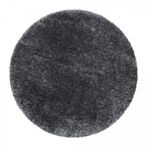 Tapis longs poils shaggy tissé motif uni RAMU