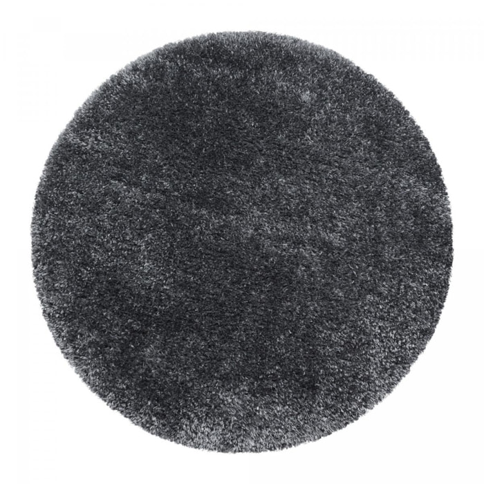 Tapis longs poils shaggy tissé motif uni RAMU