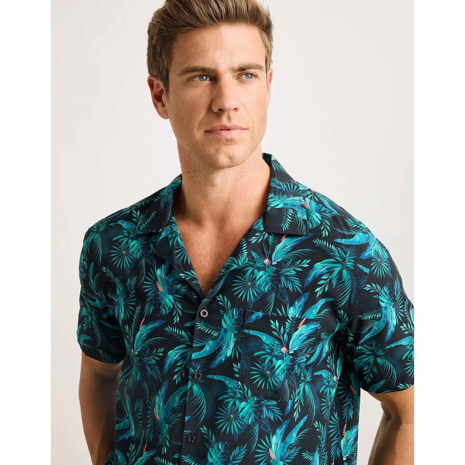 Camisa Manga Corta Azul Marino - Amazono