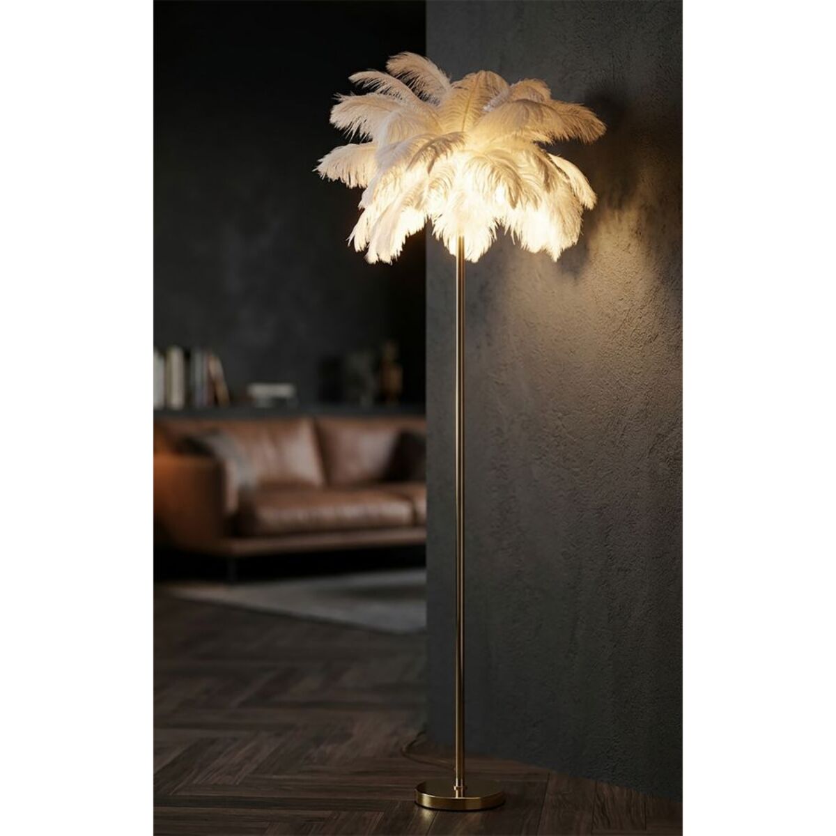 LAMPADA DA TERRA PALM BIANCA CM Ø 55X160