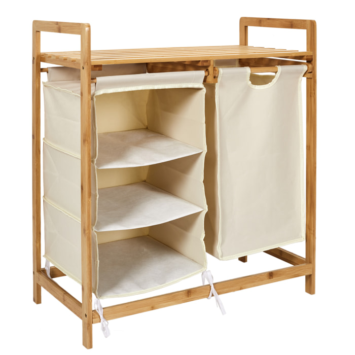 Rangement Compartiments Support Bambou