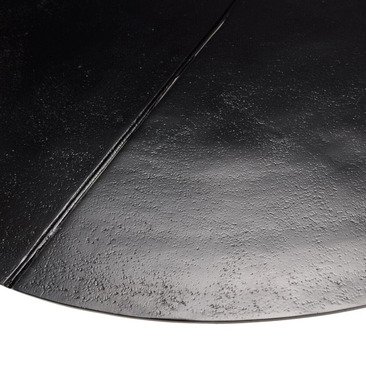 JAMES - Table basse ronde 100x100cm en aluminium noir mat