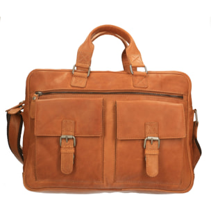 Borsa a mano  da uomo In Vera pelle Made in Italy 40x30x10 cm