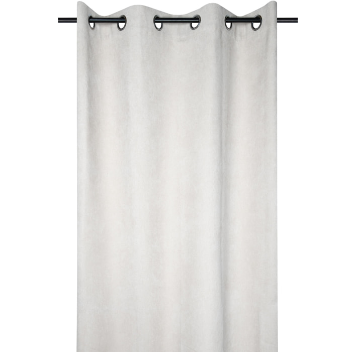 Rideau en velours côtelé - Ecru