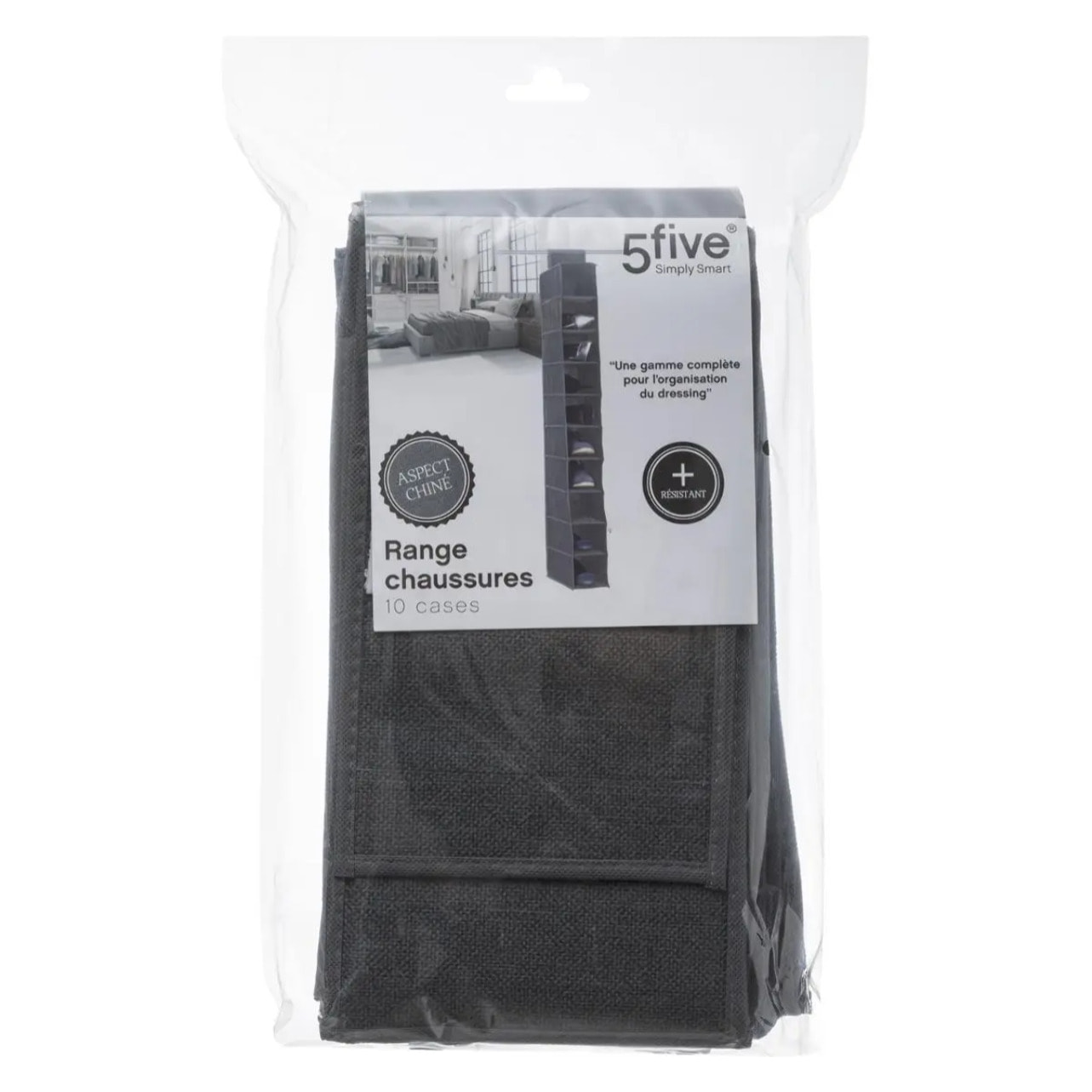 Rangement chaussures 10 cases Gris