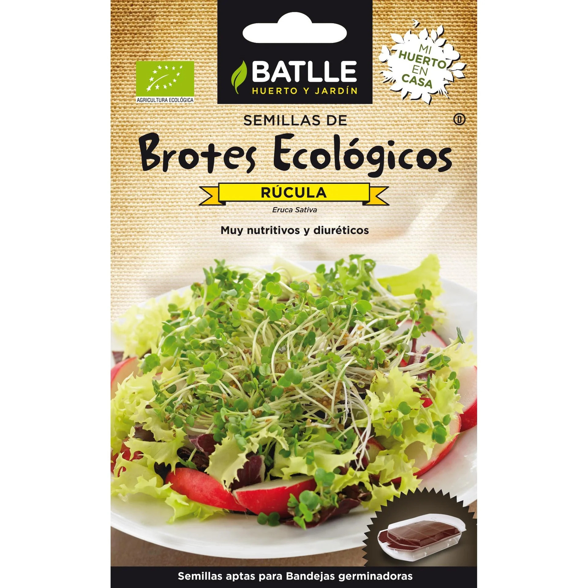Semillas de Rúcula ecológicas para germinados Batlle