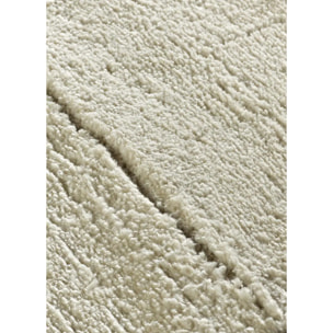 CANDELA Alfombra pelo corto diseño geométrico con relieve en crema, varias medidas disponibles