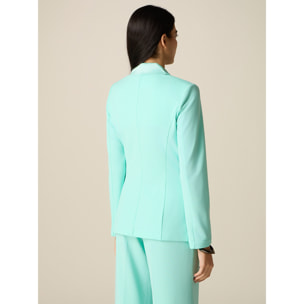 Oltre - Blazer doppiopetto con bottoni foderati - Verde acqua