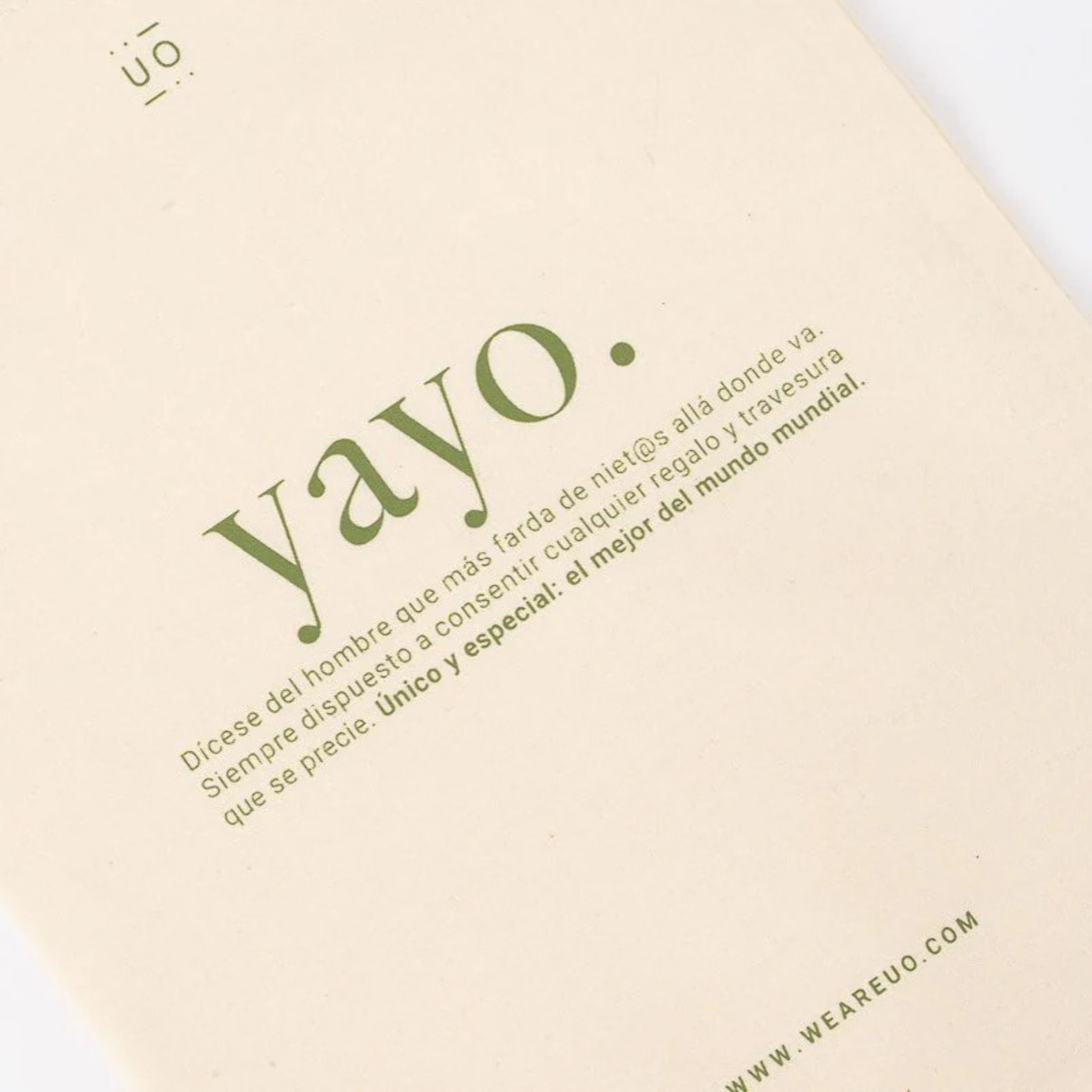 Bolsa Tela regalo "Yayo definición"