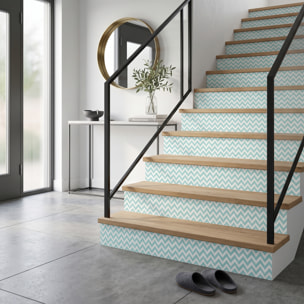 Stickers adhésifs escalier carrelages | Sticker Autocollant contremarche Carreaux de ciment carrelages adhésif - ADALBERT
