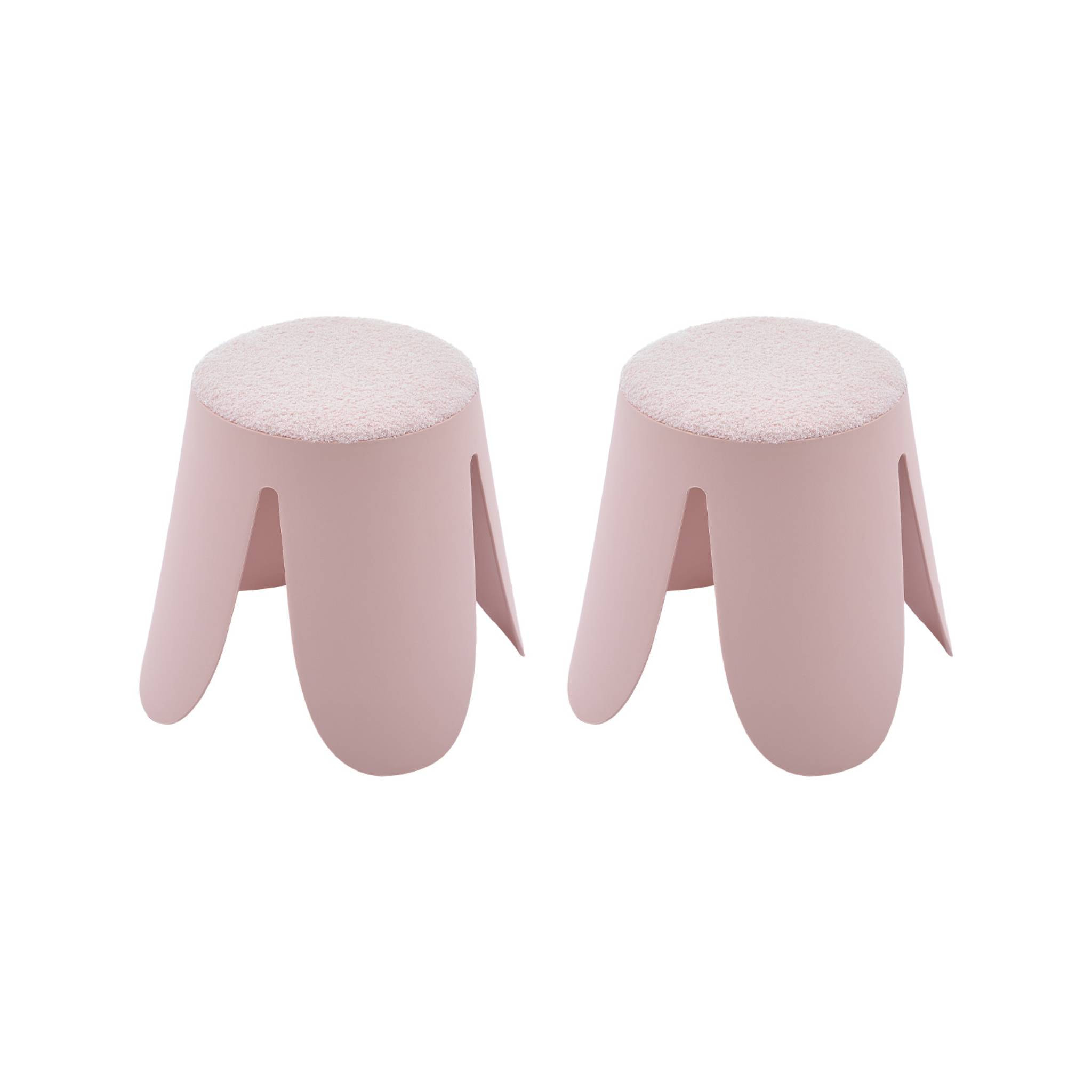 Tabouret empilable enfant bouclette texturée (lot de 2) NIKI KIDS