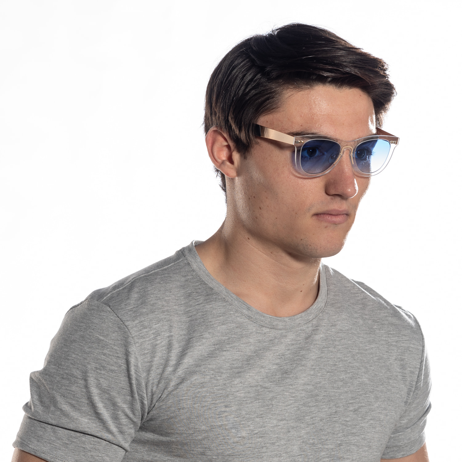 Gafas de sol OCEAN FLORENCIA - Azul cielo con montura gris y patillas amarillas