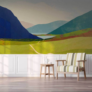 Papier peint panoramique randonnée solitaire Intissé