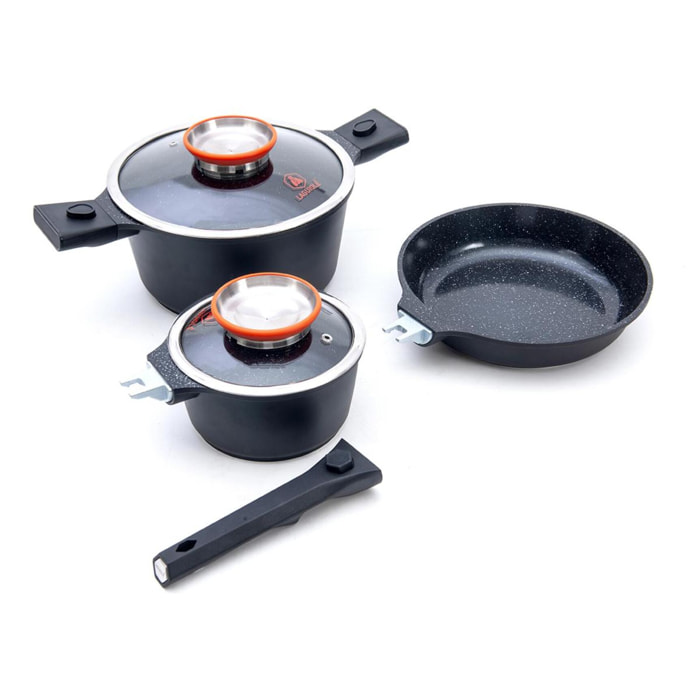 Set de 8 pièces noir   amovible - "Alizée Minimax"