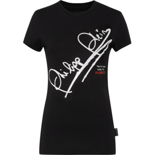 PHILIPP PLEIN Camiseta de cuello redondo y manga corta SIGNATURE