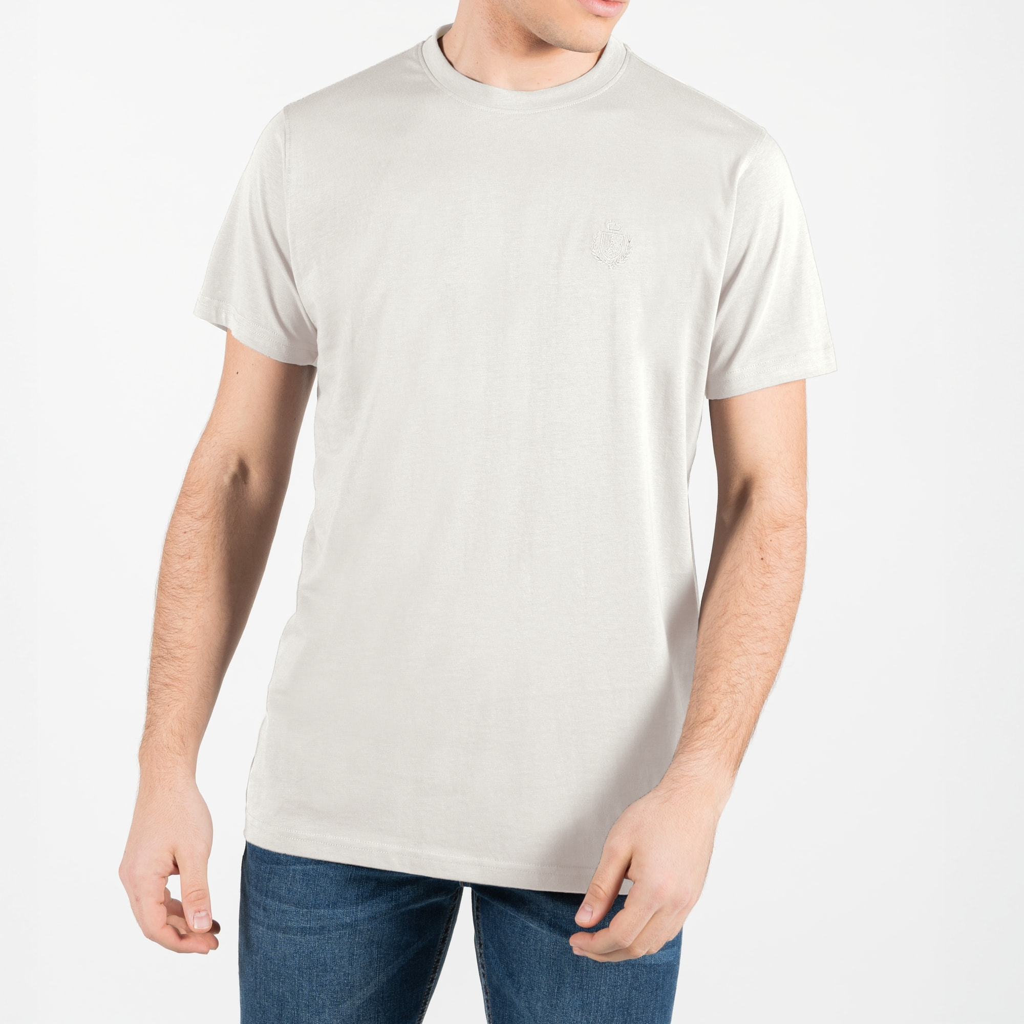 T-shirt basic con logo ricamato