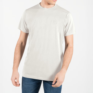 T-shirt basic con logo ricamato