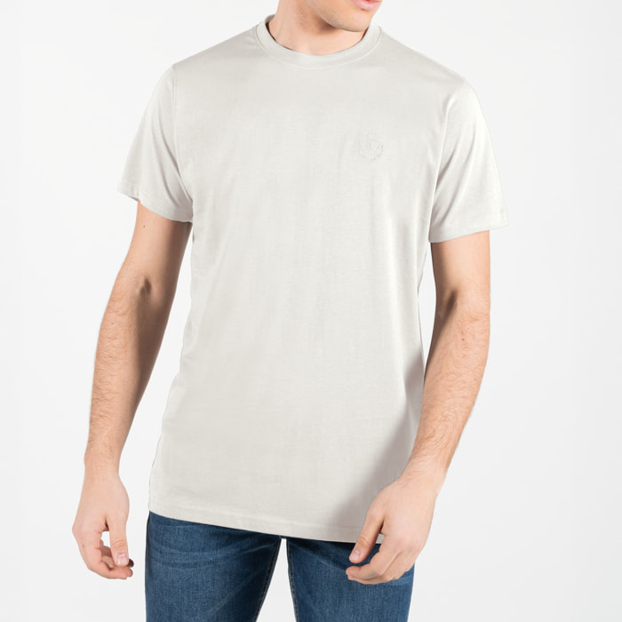 T-shirt basic con logo ricamato