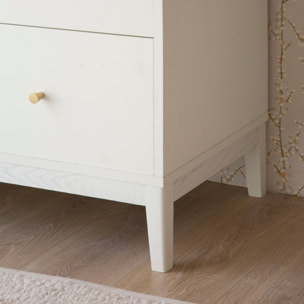 Commode Berna -panneau de mdf et laqué blanc-couleur laqué blanc mat 100 x 110 x 45 cm