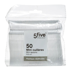 Boîte 50 cuillères amuse-bouche plastique