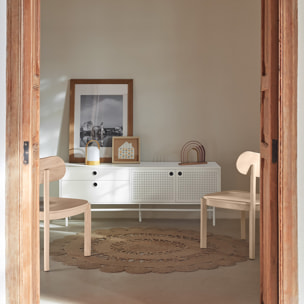 Mueble de televisión Punto 2 puertas y 2 cajones blanco