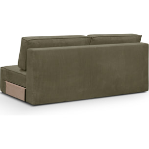 Module canapé convertible 2 places en velours côtelé - HARPER MOD