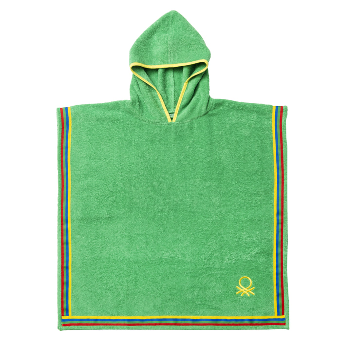 Albornoz poncho de niño 7-14 años 380 gsm 100% algodón verde, Benetton