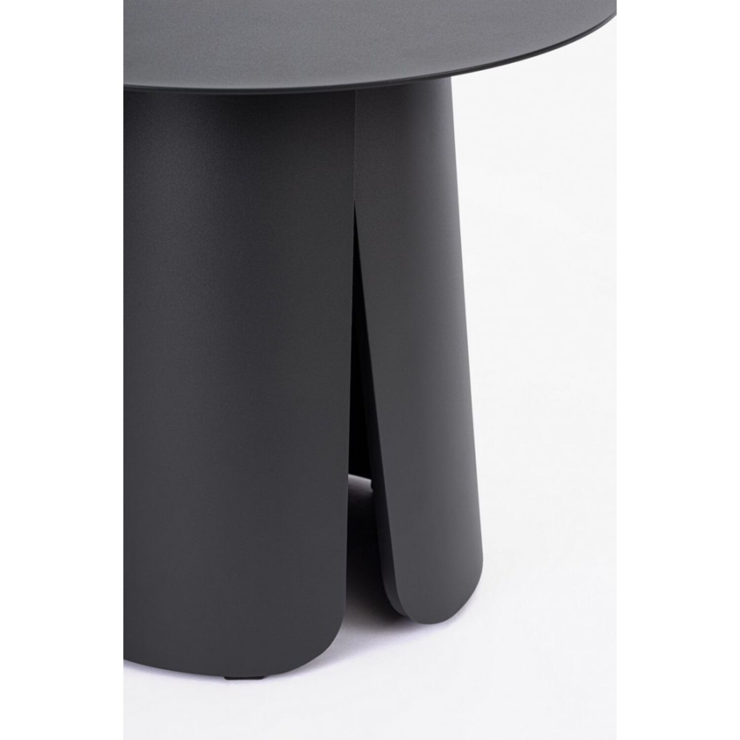 Tavolino rotondo BRYAN in alluminio antracite