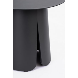 Tavolino rotondo BRYAN in alluminio antracite