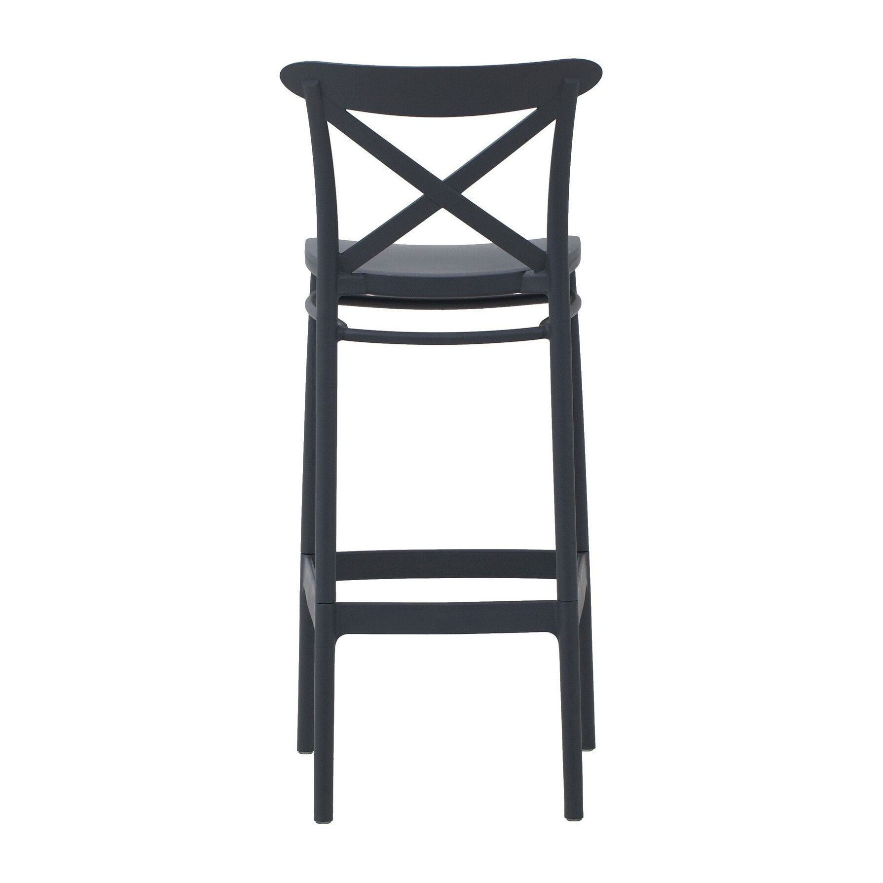 Set di 4 sgabelli HAMBURG in polipropilene antracite