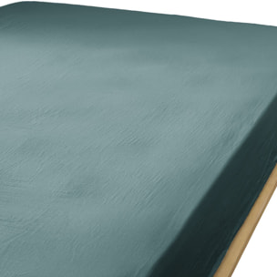 Drap housse - bonnet:30cm - 100% gaze de coton canard