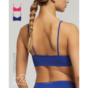 Brassiere seamless con spalline sottili X2