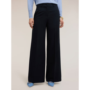 Motivi - Pantaloni palazzo con piega stirata - Blu