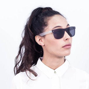 Gafas de sol OCEAN MESSINA - Transparente blanco mate / Plana ahumada